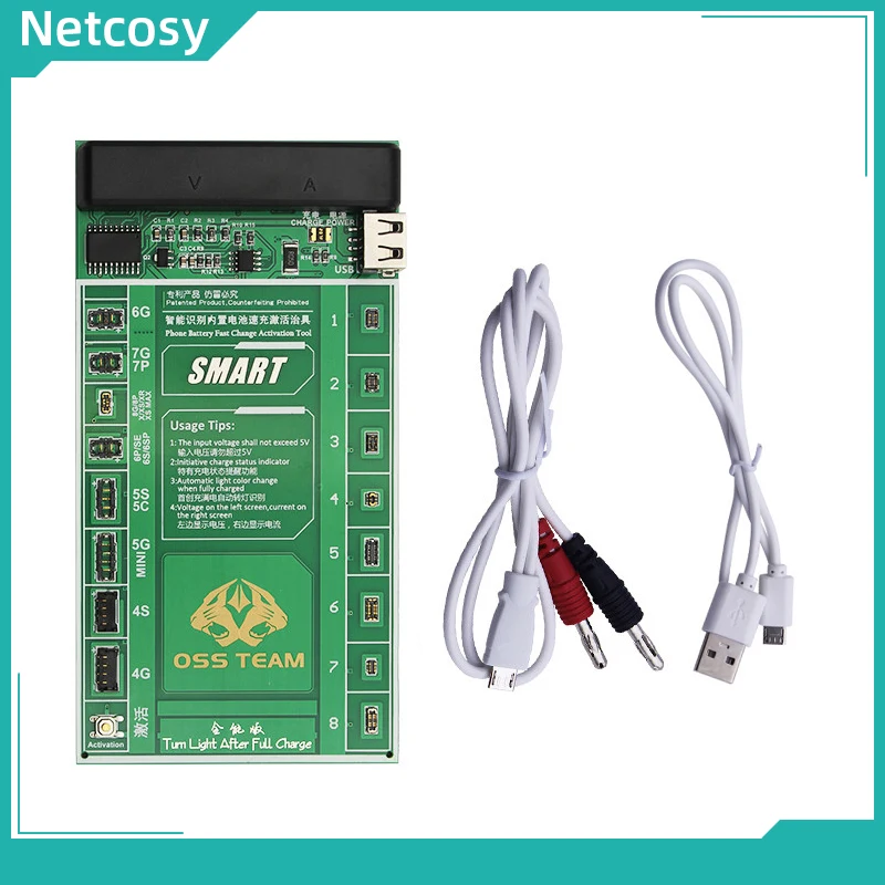 Плата активации аккумулятора Netcosy с тестовым кабелем для iphone X XR XS MAX 8 8P 7 7P 6 6S