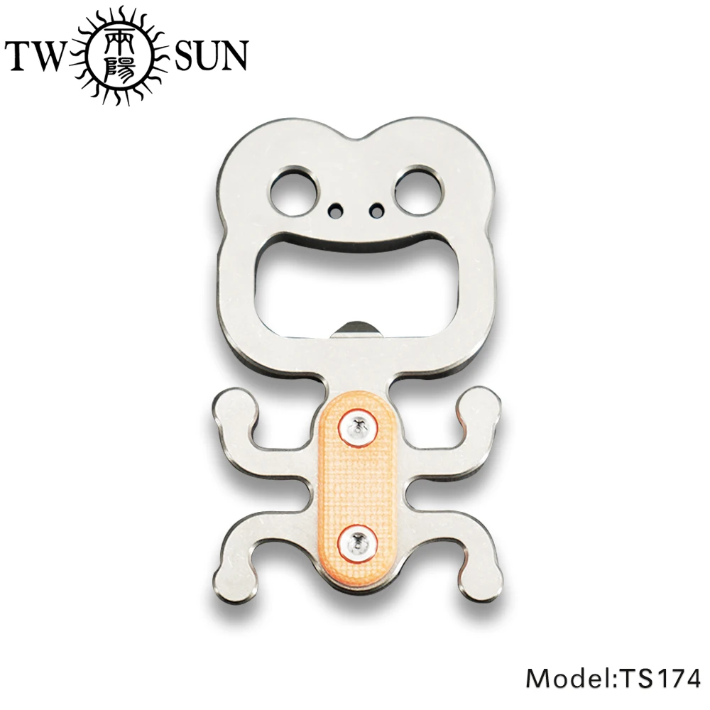 

TWOSUN knives CNC MINI TC4 Titanium alloy Multi tool Outdoor Survival tool Bottle Opener Portable EDC TS174