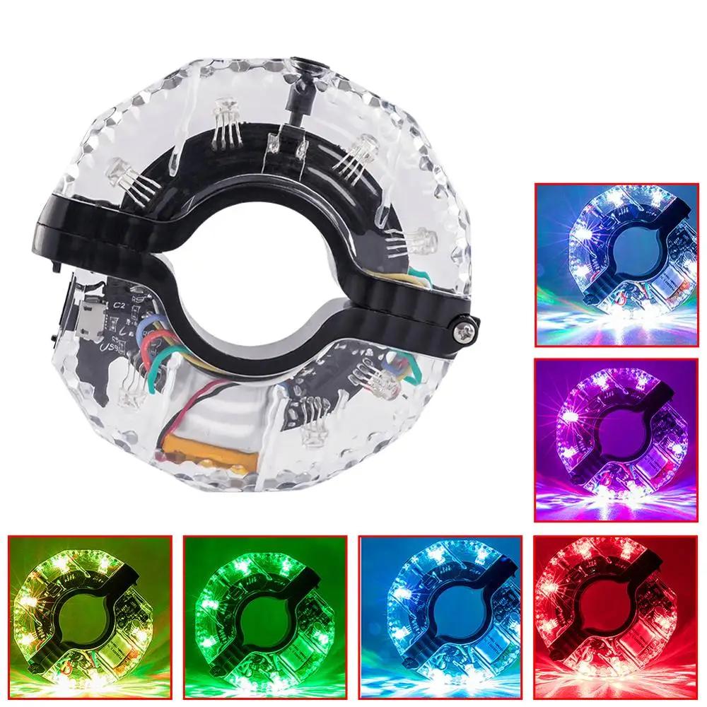 

Bicycle Wheel Light Bike Front/Tail Hub Light Cycling Decoration Night Riding Children Balance Car USB Charging Waterproof 2020