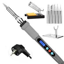 60 w/220 v lcd digital ferro de solda de aquecimento interno ajustável digital termostática controle chumbo livre