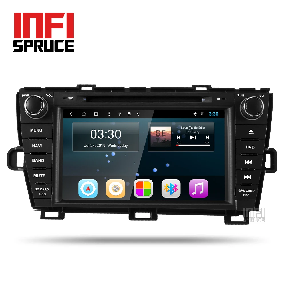 Fersinny android 9,0 автомобильный dvd 8 дюймов для Toyota Prius 2009-2013 Автомобильный gps умное радио видео WIFI мультимедийный проигрыватель