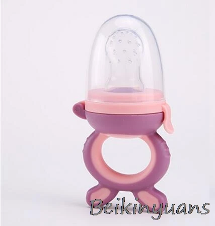 Purple ear S Детские пустышки, свежая пища, кормушка для фруктов, детская, анти-плач, учится пить молоко, ручка для зубов, пустышки, пустышки - Цвет: Purple ear S