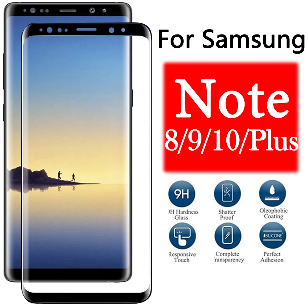 

Protective Glass On For Samsung Galaxy Note 8 9 10 Screen Protector Note8 Note9 Note10 Plus Galax Tremp Tempered Glas Film Armor