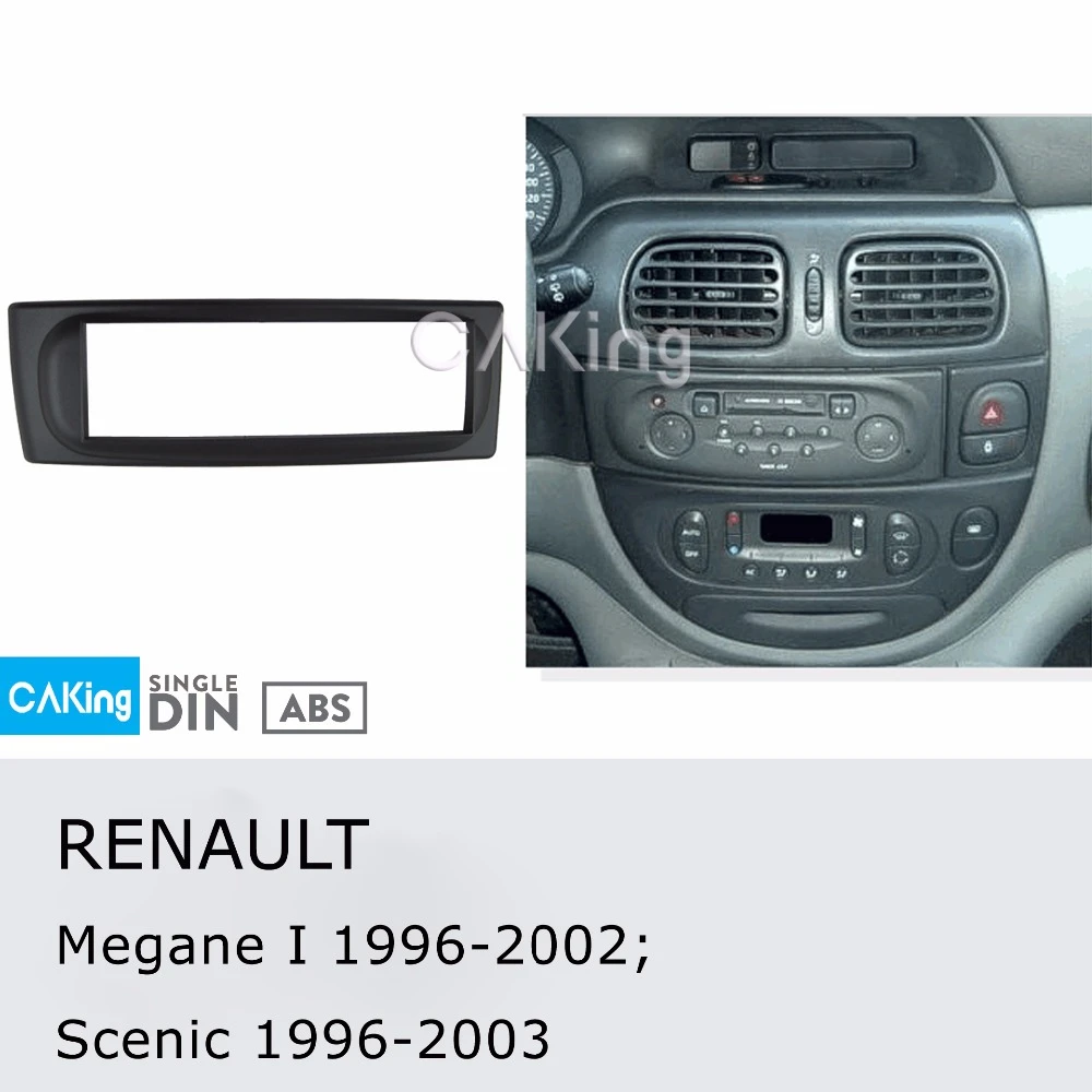 CT24RT12 Renault Megane 2009 a 2015 Negro Adaptador Single Din Fascia Panel Placa