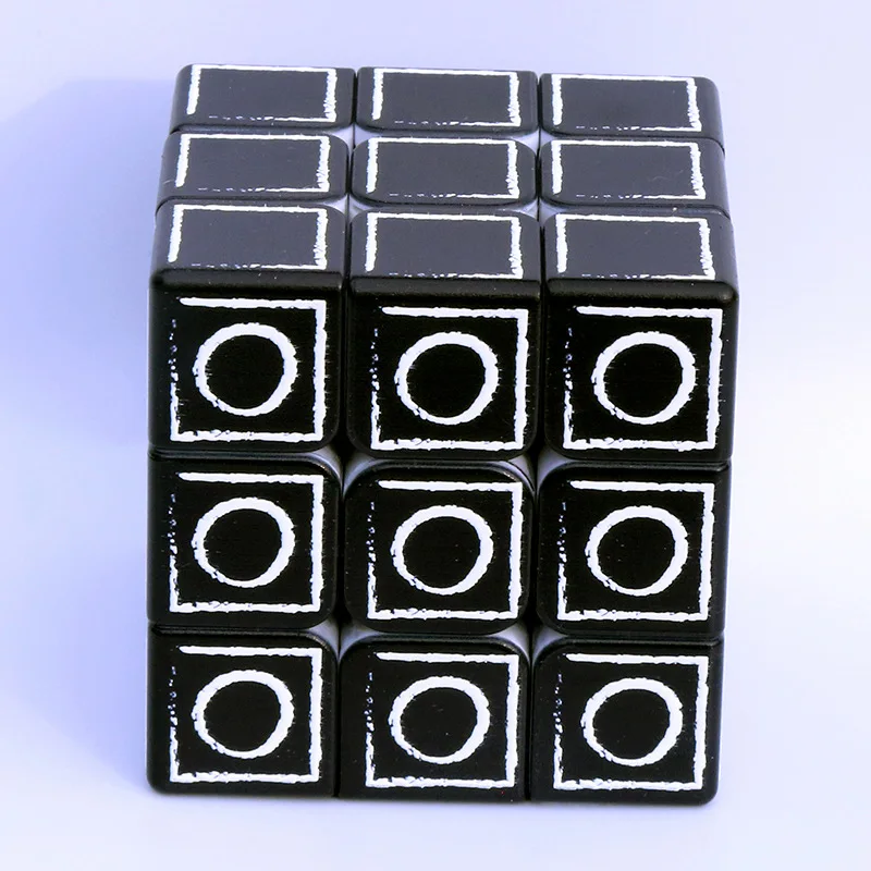 3x3x3 3D взрослых Скорость твист трехмерной с тиснением и изображением головоломка магический куб игра мозга слепых Брайля игрушка