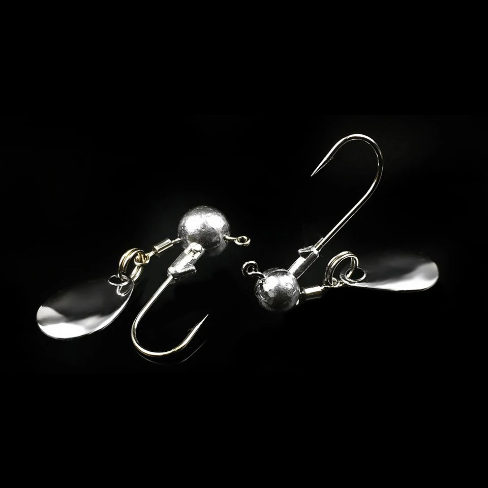 5Pcs/Lot High Carbon Steel Carp Fishing Hook Set Round Shape Ball Jig Head Hook Fishing Tackle Fishhooks with Rotation Ring