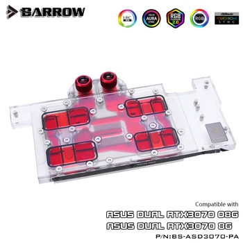 شراءبارو التغطية الكاملة استخدام كتلة المياه ل ASUS المزدوج RTX 3070 O8G أورورا GPU بطاقة دعم اللوحة الخلفية الأصلية 5 فولت رأس A-RGB