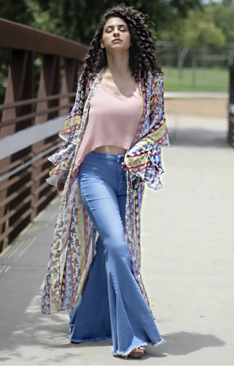 High Waist Skinny Wide Leg Pants 