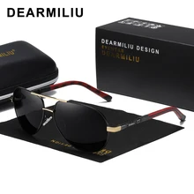 DEARMILIU, мужские винтажные алюминиевые поляризованные солнцезащитные очки, классический бренд, солнцезащитные очки, покрытие линз, очки для вождения, для мужчин/женщин