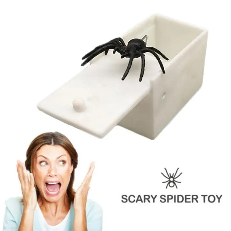 

Halloween Gift Wooden Prank Trick Practical Joke Home Office Scare Toy Box Gag Spider Mouse Kids Children Funny Gift