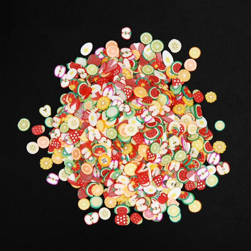 

1000pcs Addition Fimo Slices Slide Charms for Slime Supplies Fluffy Slimes Fruit Polymer Slime Accessories Putty Clay Nail Art