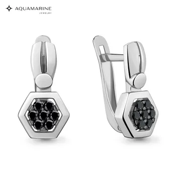 

Earring AQUAMARINE with nanocrystals, silver 925