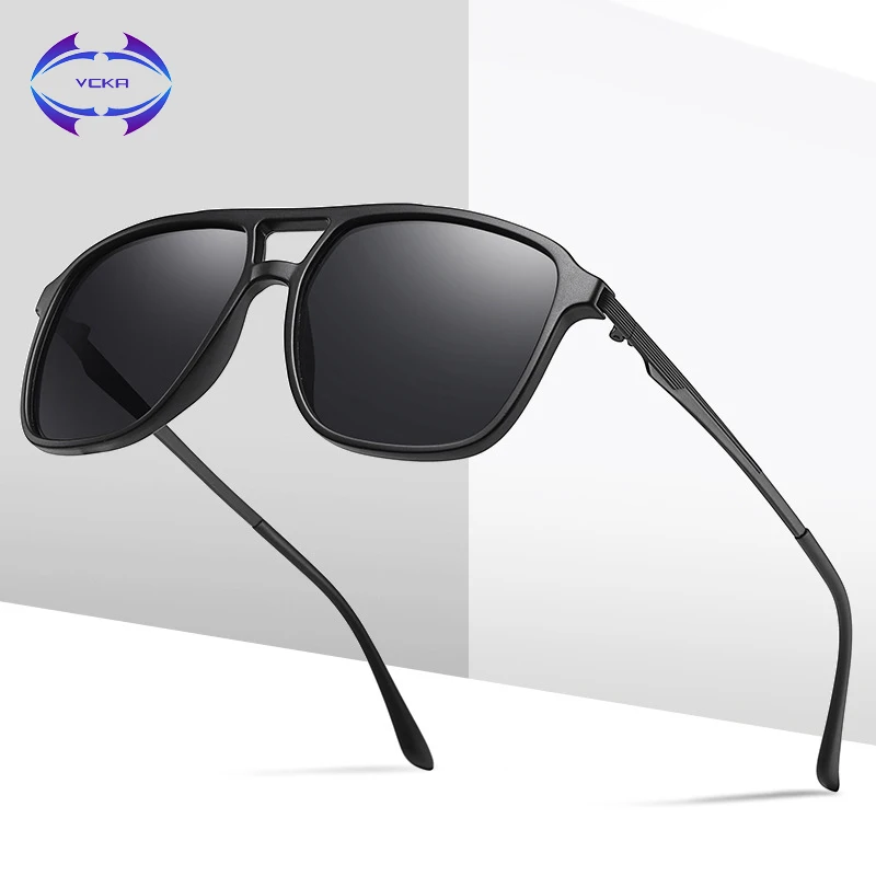 

VCKA DESIGN Square Polarized Mirror Sunglasses Men Women Vintage Driving Night Vision Sun Glasses Male zonnebril heren UV400