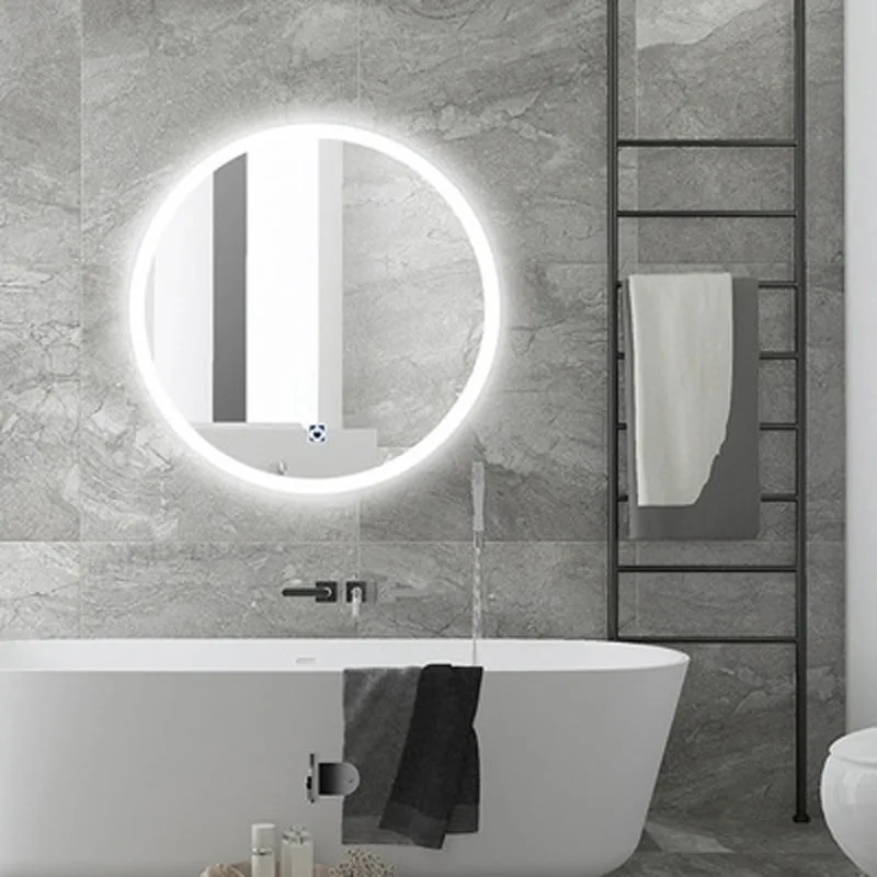 60cm 70cm durchmesser led bad spiegel mit lampe wand montiert anti fog  spiegel wc smart bluetooth musik make up spiegel|Vanity Lights| - AliExpress