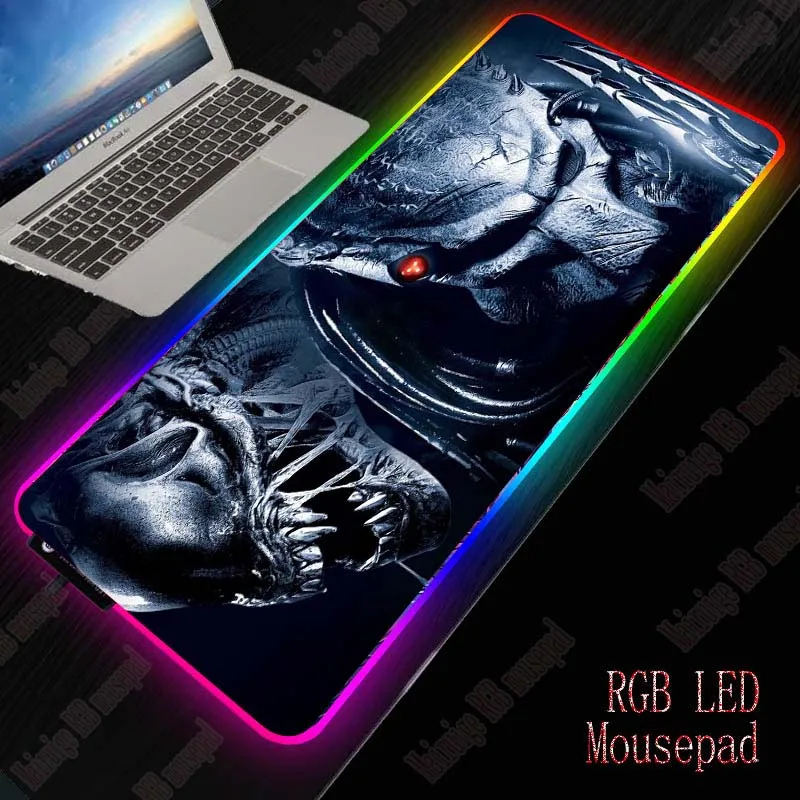 Игровой коврик для мыши Mairuige Predator большой RGB компьютерный игровой Настольный со