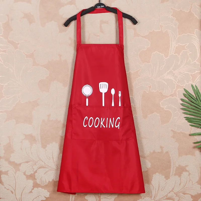 1PC Polyester Water-Proof Oil-proof Women Apron Sleeveless For Kitchen Baking Cooking Aprons Black White Women Man Aprons