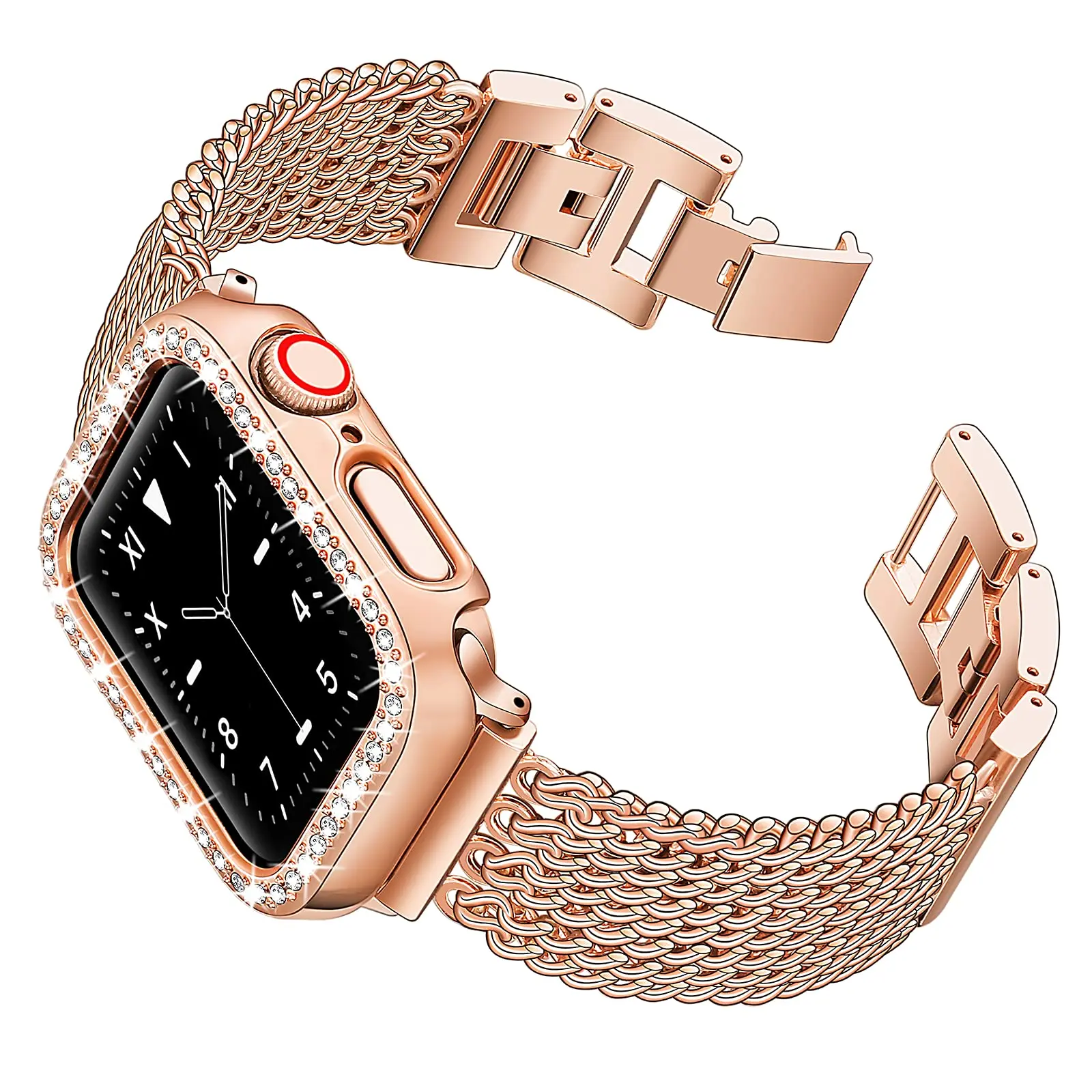 Case+Dress bracelet for Apple watch band 40mm 41mm 38mm 45mm 44mm