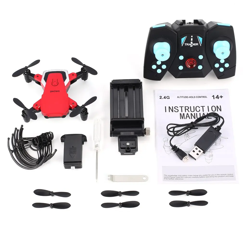 808 мини карманный складной FPV RC Квадрокоптер Дрон с 720P HD Регулируемая Wi-Fi камера в режиме реального времени удержание высоты Безголовый режим - Цвет: red with 0.3MP