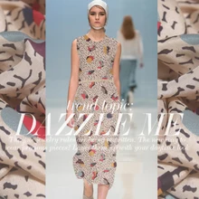 Китайский стиль печатный крепдешин шелковая ткань тутового шелкопряда ткань