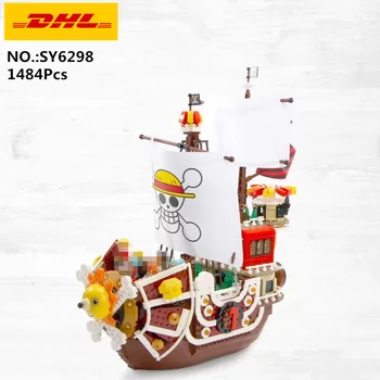 

IN STOCK DHL 1484PCS SY6298 The THOUSAND SUNNY Pirate Ship Building Blocks Figure Bricks Assembly Toys for Kids Christmas Gift