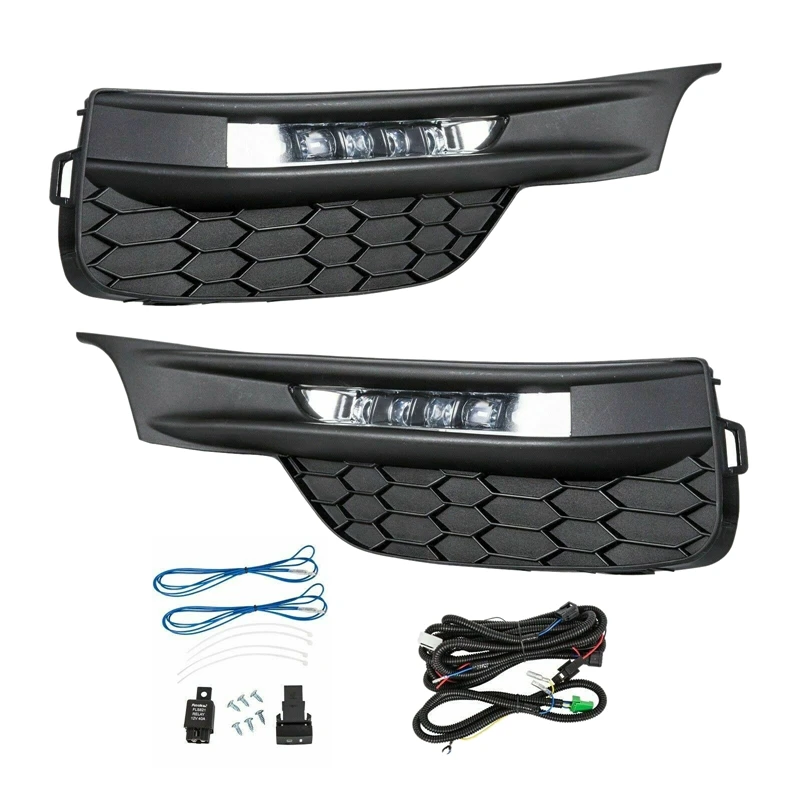 

for Honda Accord Sedan 4Dr 2016-2017 Bumper Fog Lights Front Bumper LEDDaytime Running Lamps+Switch+Wires