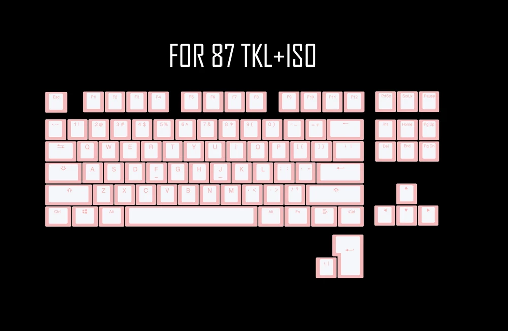para teclados mecânicos leite branco rosa preto