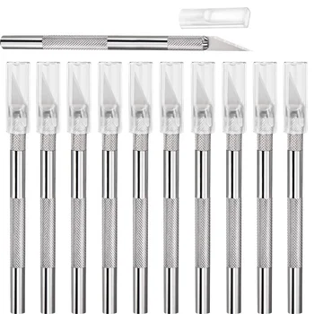 

15 Packs Hobby Knife Precision Knife Set, Stainless Steel Precision Cutter Refill Craft Knife for Phone Repair, Art, Hobby, Scra