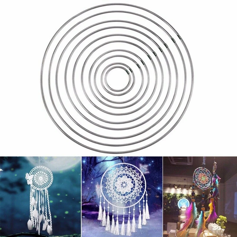 

10Pcs Dream Catcher DIY Hoop Strong Metal Dream Catcher Dreamcatcher Ring Macrame Craft Hoop Ardent