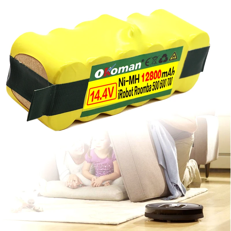 High Capacity 12000mAh 14.4V Battery For iRobot Roomba Vacuum Cleaner 500 530 540 550 620 600 650 700 780 790 870