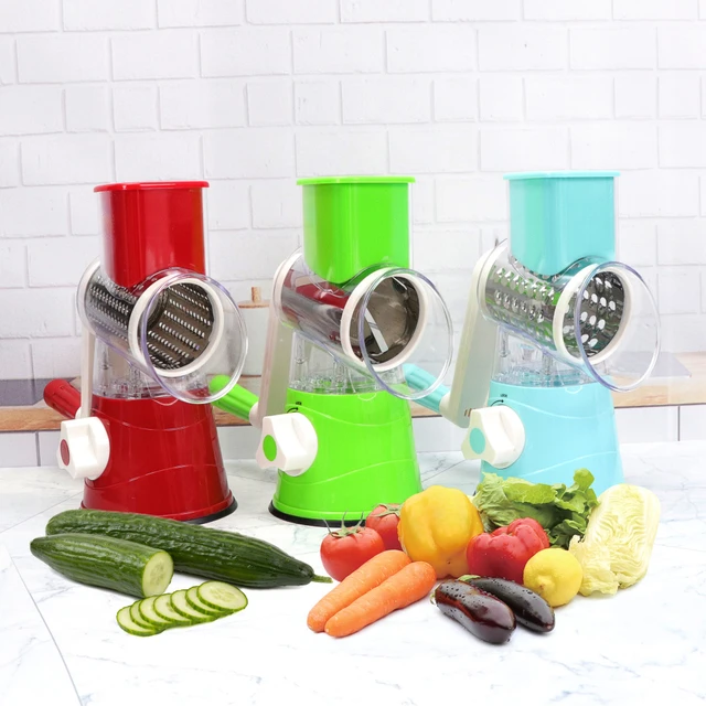 Manual Vegetable Cutter Mandolin Slicer Tabletop Drum Grater Rotary Carrots  Cabbage Garlic Shredder Kitchen Gadgets Set - AliExpress