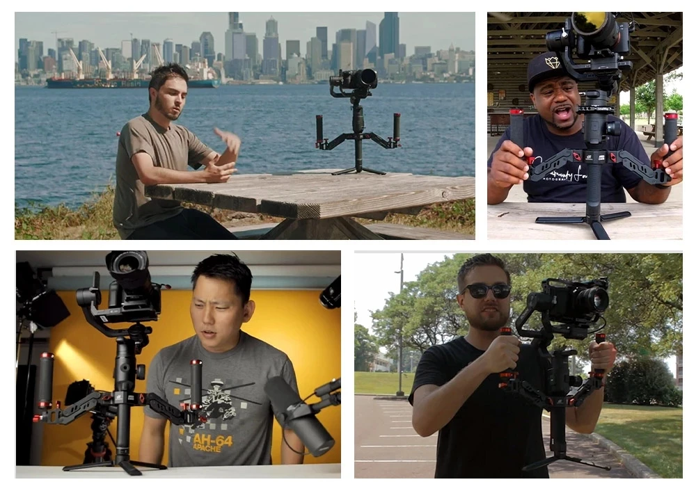 DIGITALFOTO Ares Z axis Alloy Aluminum Detachable Spring Dual Handle 5kg Loading for DJI Ronin S/RS2/Crane 2/MOZA AIR 2