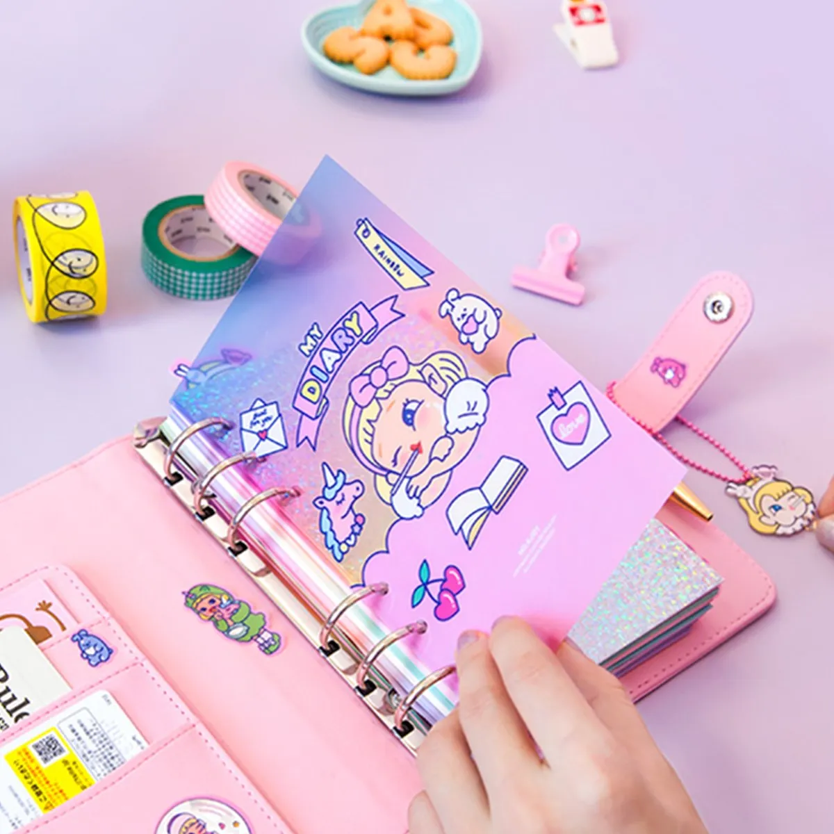 1 шт. дневник милый мультфильм Kawaii DIY блокнот Девочка Сердце счет дневник план повесток дня A6 Блокнот со съемными листами дневник
