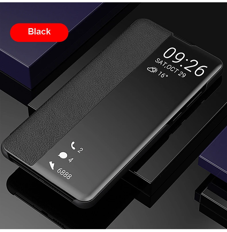 Huawei dustproof case Ban Đầu Thông Minh Cửa Sổ View Dùng Cho Huawei P40 P30 P20 P10 Plus Mate 9 10 20 30 Pro lite Bao Da huawei phone cover Cases For Huawei