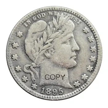 

US 1895 P/S/O Barber Quarter Dollars Silver Plated Copy Coin
