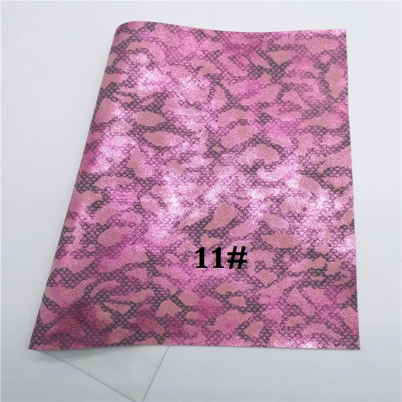 11 Glitterwishcome 21X29 см A4 размер винил для бантов Металлическая Змея искусственная кожа ткань, синтетическая кожа листы для бантов, GM483A - Color: 11