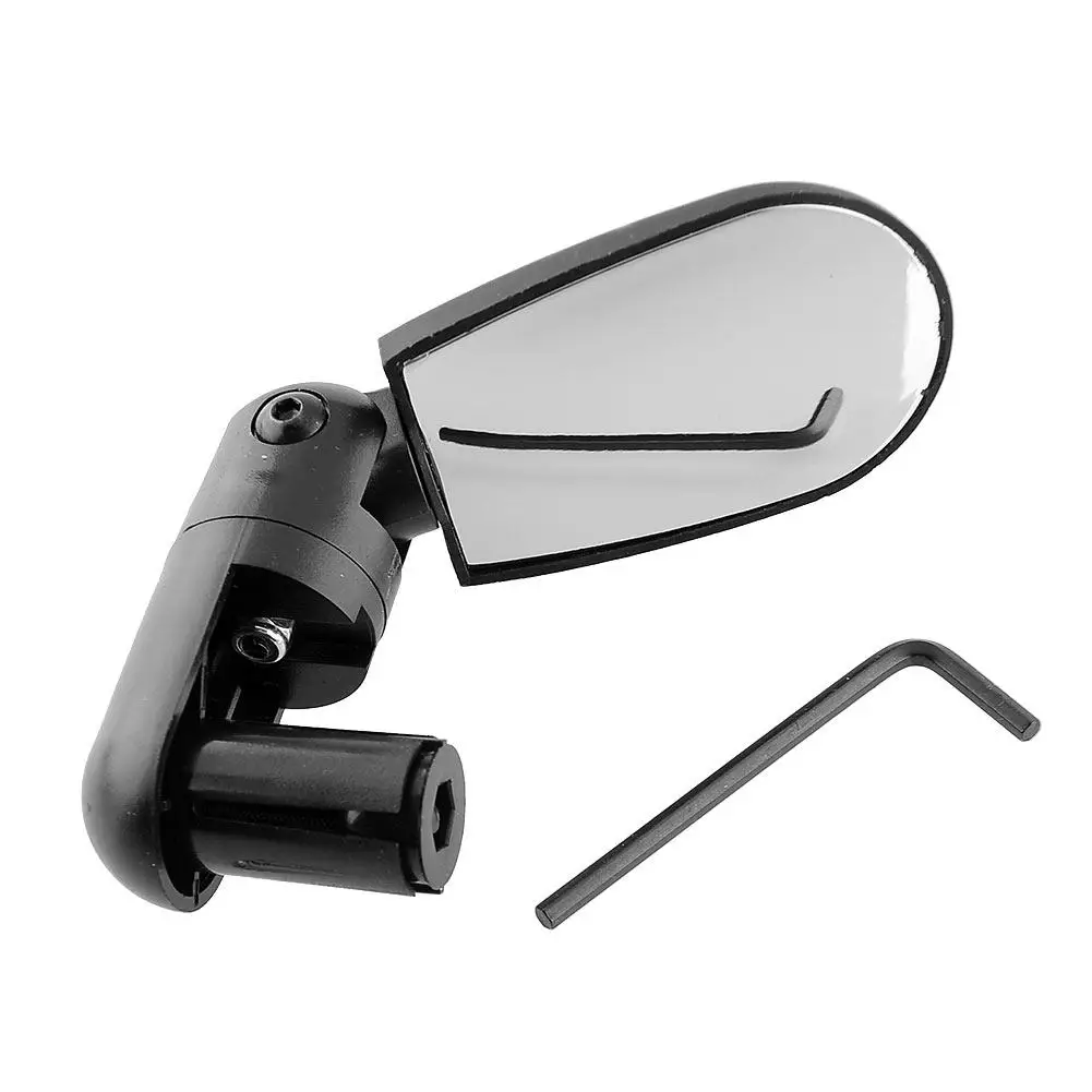 

Rotate Cycling Bike Handlebar Rearview Mirror Glass Black Safe Safety NEW