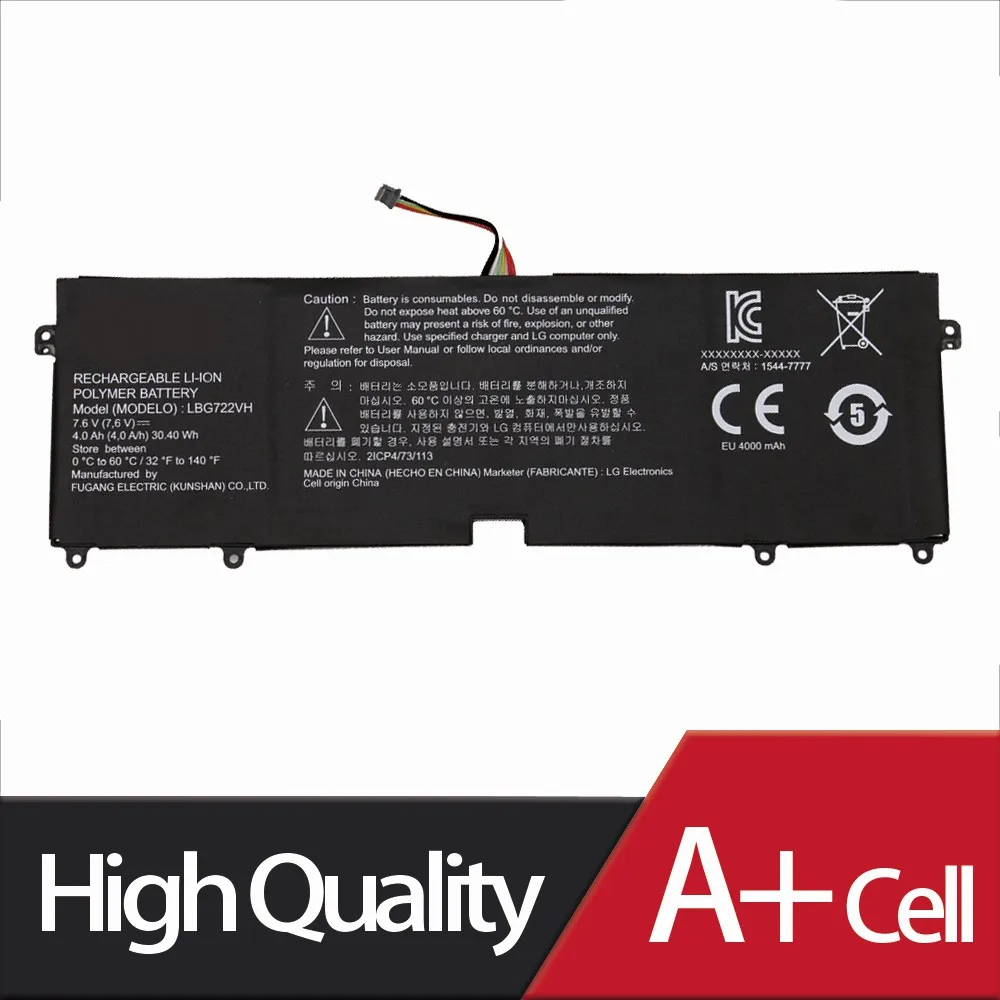 Nova Bateria do Portátil para lg 13z940 Lbg722vh 14z950 Eac62198201 13zd940 14zd960-gx5gk Eac621982 30.40wh Lbp7221e 4000mah 7.6v Baterias p/ laptop - Imagem 2