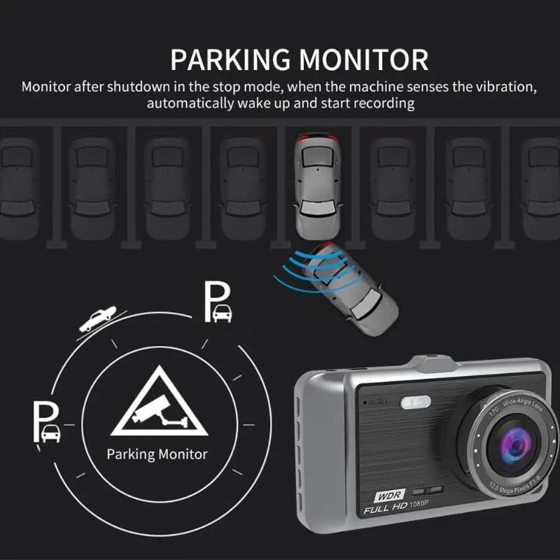 Anytek A60 4 дюймов ADAS Dash Cam DVR Автоматическая Автомобильная камера рекордер зеркало HD 1080P Dashcam LDWS Starlight ночное видение