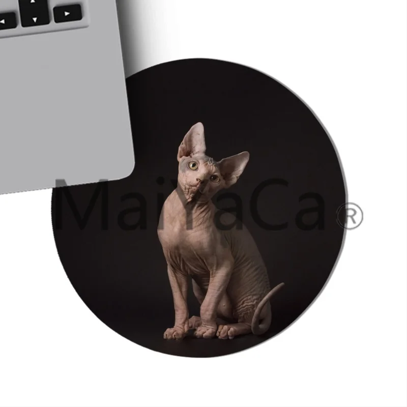 22x22cm MaiYaCa Высокое качество крутой Сфинкс Кот геймер скорость мыши розничная маленький резиновый коврик для мыши игровой коврик для ПК - Цвет: 22x22cm