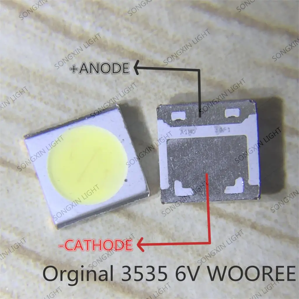Светодиодная подсветка WOOREE 50 шт. 2 Вт 6 в 3535 лм холодная белая фотоподсветка для ЖК