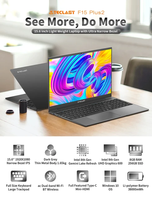 noorden Verklaring actie Teclast F15 Plus 2 15.6 Inch 1920x1080 Laptop Windows 10 8gb Ram 256gb Ssd  Intel Gemini Lake Refresh 1.65kg Mini-hdmi Notebook - Laptops - AliExpress