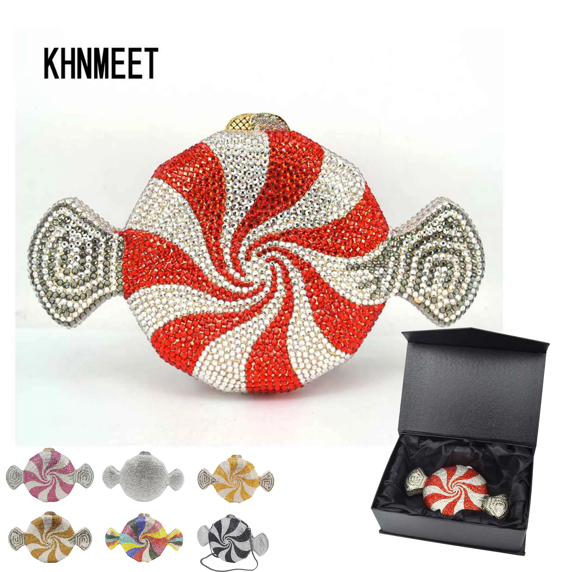 DesignerRedCandypurseCustomizedLuxuryCrystalEveningBag