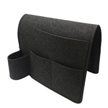 

Hanging Bag Bedside Storage Organizer Bed Felt Pockets Sofa Phone Cup Holder Durable _WK