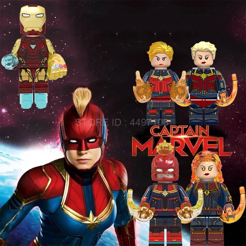 

Building Blocks Captain Marvel Avengers Endgame IronMan Black Widow Captain America Thanos Hulk Thor Movie Figures Blocks Toys