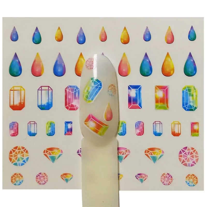 

B05 Nail Sticker Adhesive Nail Art Tips Decorations Decals DIY Manicure Slider Embossed