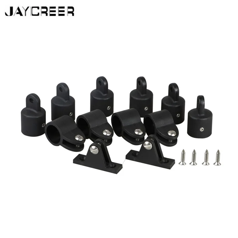 JayCreer JayCreer 12PCS-Pack Black Nylon Boat Bimini Top Fittings Hardware Combo