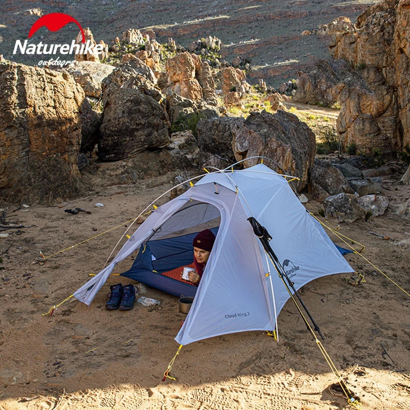 Naturehike 2 человека Кемпинг 15D двухслойный Водонепроницаемый купол палатка