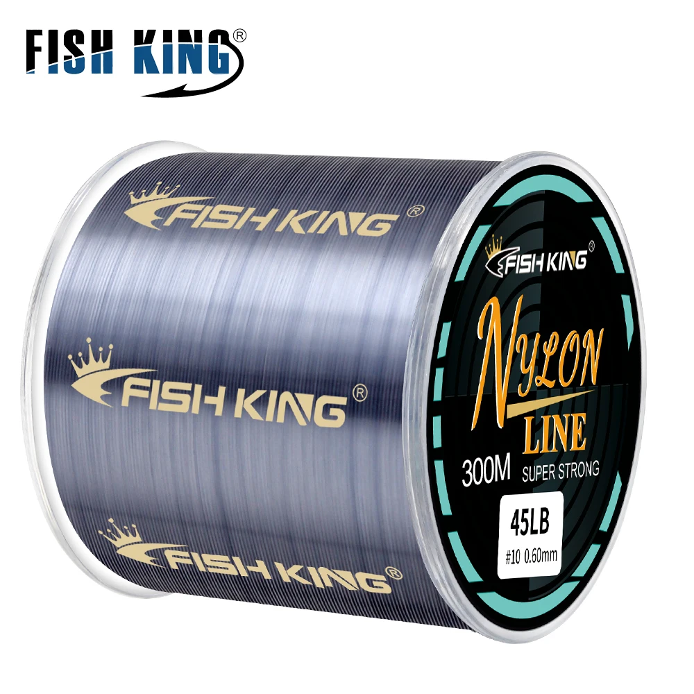 Cheap FISH KING Nylon Fishing Line 300M/500M 4.13-34.32LB Monofilament Line  Material Fishingline for Carp Fishing Tackle