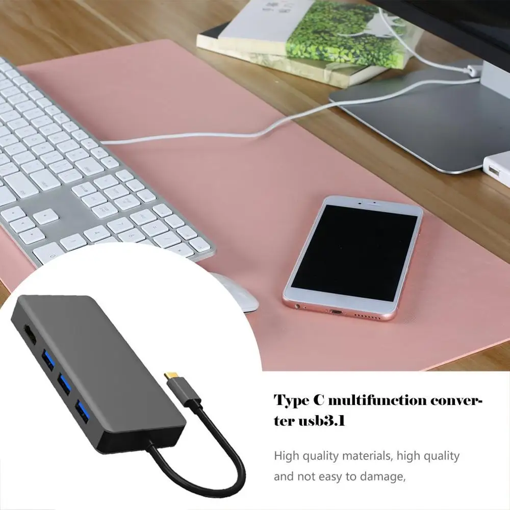 USB C type C к HDMI адаптер концентратор с 3 USB 3,0 конвертер для Macbook