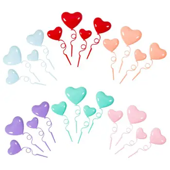 

40pcs Heart-shaped 40pcs Heart-shaped Balloons Cake Toppers Cute Birthday Cake Ornaments Valentine Day Cake Toppers